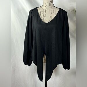 Ann Taylor Black V-Neck Blouse